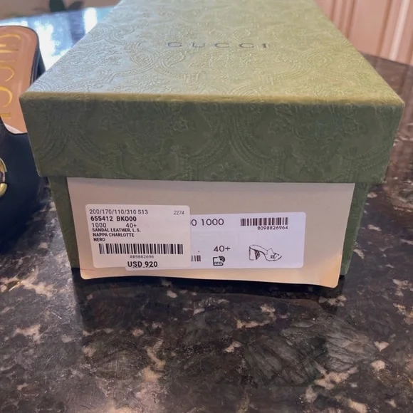 Gucci Black and Gold Women's Mules - Picture 5 of 7